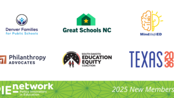 Collage featuring the logos of the organizations that have joined PIE Network so far in 2025. Text on the image reads "2025 New Members"
